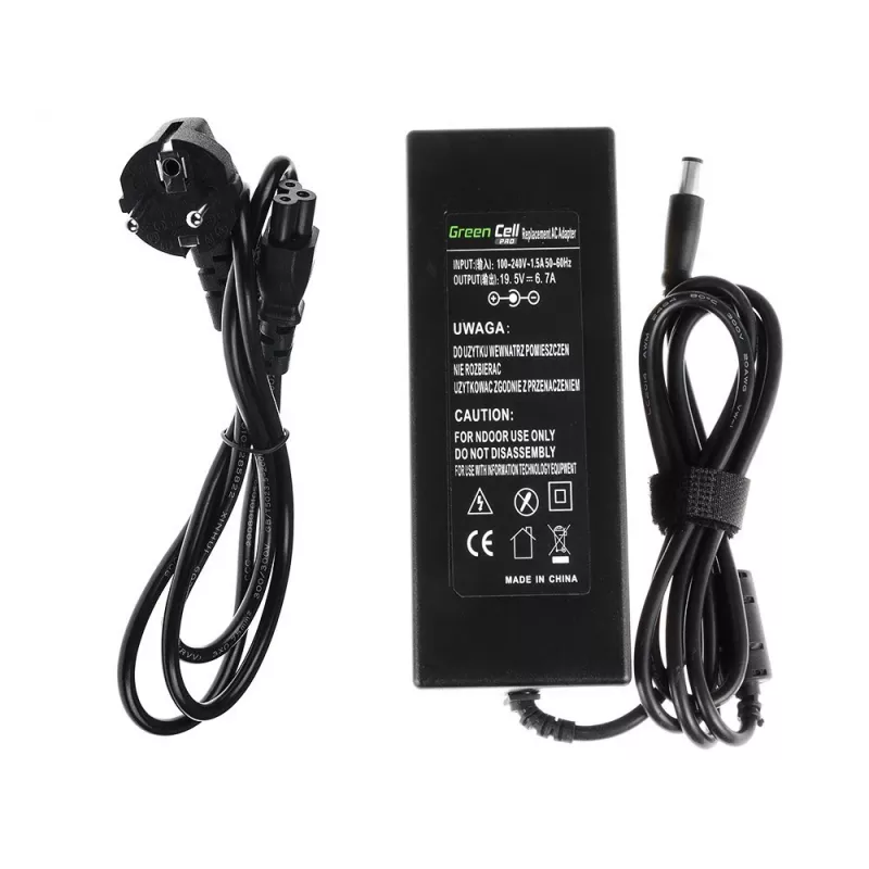 Fonte de alimentação Green Cell AD35P 130 W AC/DC 19,5 V 6,7 A para portáteis, para interiores, preto