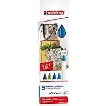 Conjunto de marcadores Edding 4600 canetas de feltro, 5 unid., multicolor, embalagem de caixa, fabricado na Alemanha