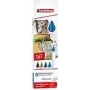 Conjunto de marcadores Edding 4600 canetas de feltro, 5 unid., multicolor, embalagem de caixa, fabricado na Alemanha