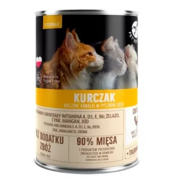 Ração húmida para gatos PetRepublic KOT STERILE frango em molho 400 g para gatos esterilizados