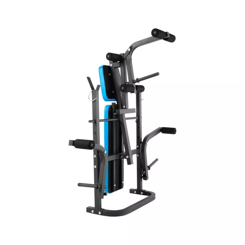 Banco de treino multifuncional ajustável Rebel RBA-2007 — encosto e assento ajustáveis, dobrável, 1610×1300×1005 mm, 18,6 kg