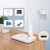 Candeeiro de mesa Hawk HW-LAMP01 branco LED com brilho regulável, braço ajustável