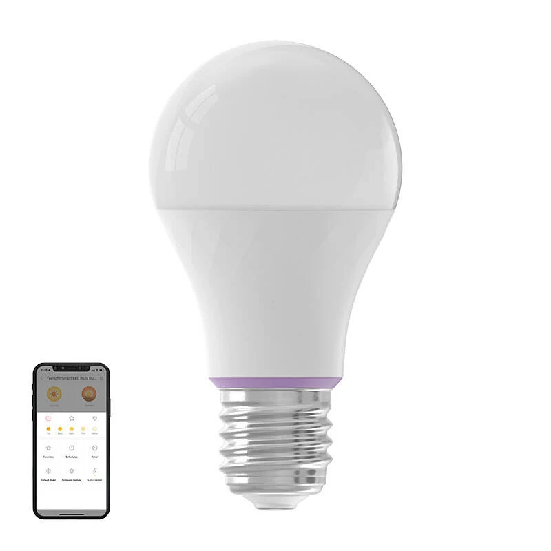 Lâmpada LED inteligente Yeelight E27 W4, regulável, 9W, 806 lm, 2700–6500 K, Wi‑Fi (2,4 GHz), casquilho E27, branco
