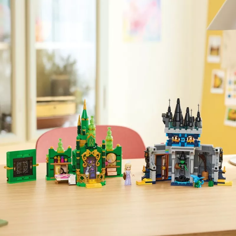 Conjunto LEGO Wicked 75689 — conjunto de brincar Cidade Esmeralda e Castelo Kiamo Ko