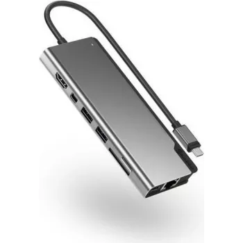 Docking station e replicador de portas para portátil ALOGIC ULDPLSV2-SGR com fios USB 3.2 Gen 1 (3.1 Gen 1) Type-C preto - cinzento (ULDPLSV2-SGR)