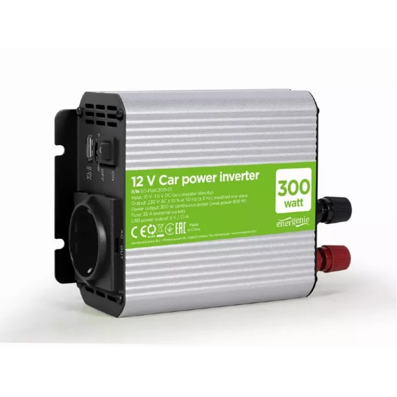 Conversor de tensão Gembird EG-PWC300-01 para automóvel 300 W cinzento