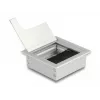 Passagem de cabos DeLOCK para montagem em secretária com escova 80x80x28 mm prateado