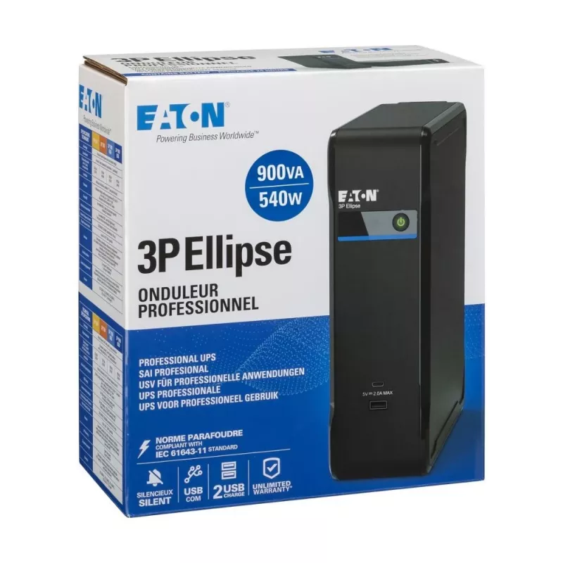Eaton 3P900UI UPS standby offline 0,9 kVA 540 W 4 tomadas AC