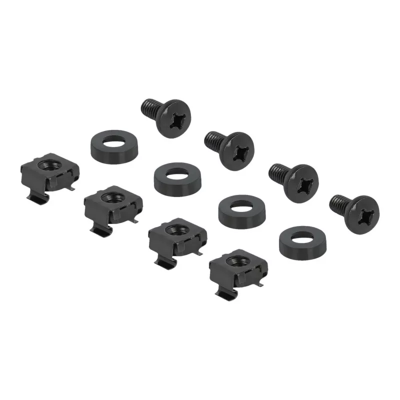 Delock 66884 Painel de calha DIN de 19 polegadas, 2U, preto
