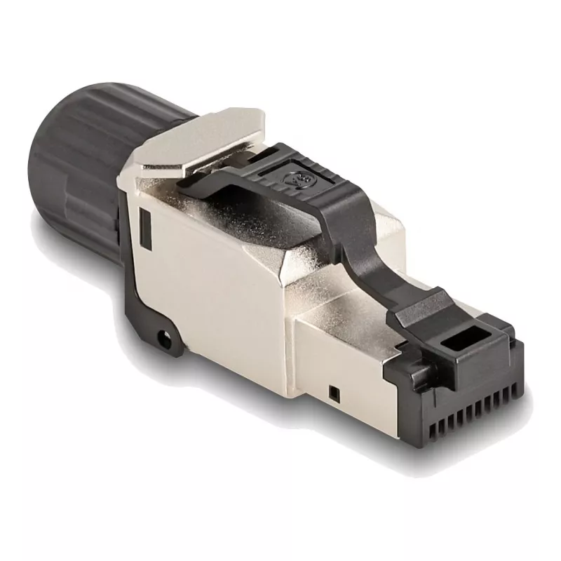 Conector de cabos DeLOCK 86017 RJ45/LSA preto prateado ficha