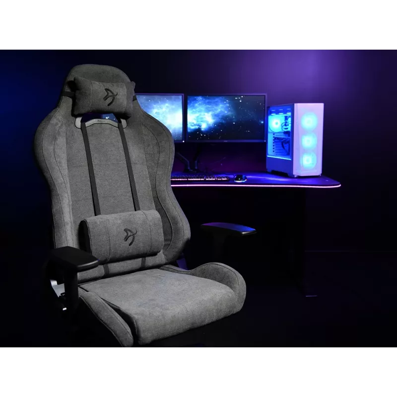 Cadeira gaming Arozzi Torretta SoftFabric ASH Design ergonómico ajustável