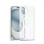 Capa Crong Hybrid Matte Magnetic MagSafe para iPhone 17 – branco translúcido, PC+TPU