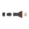 Conector macho D-Sub 9 pinos DeLOCK IP67 à prova de água preto laranja