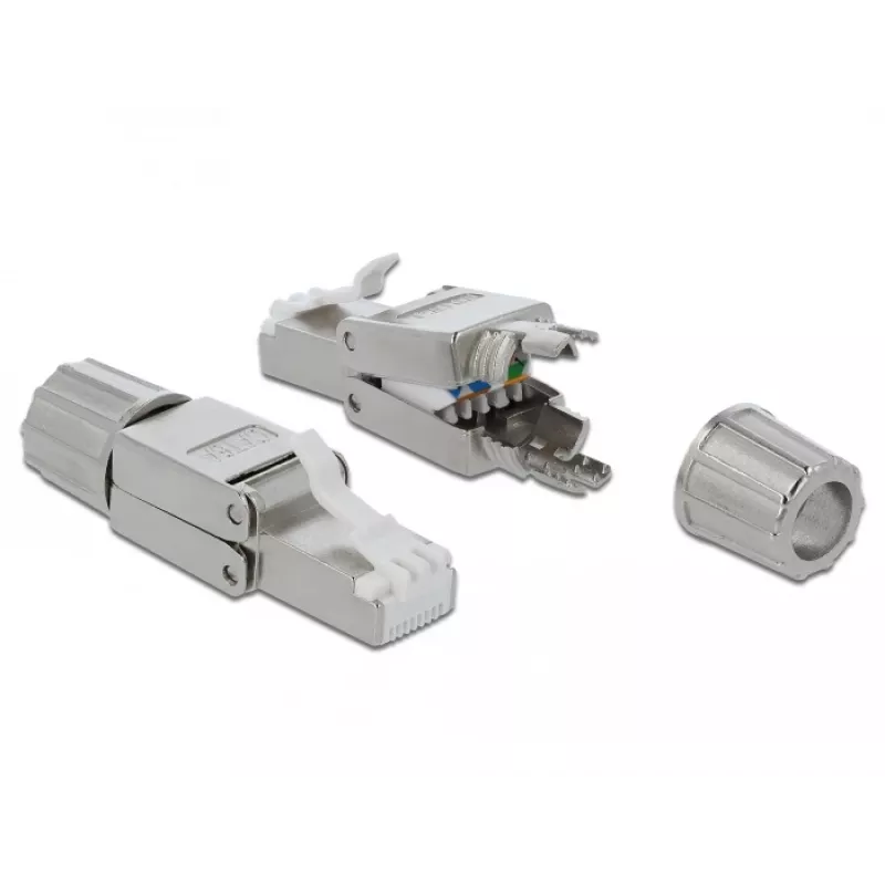Conector de cabo DeLOCK 86477 RJ-45 cinzento