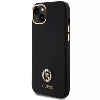 GUESS | GUHCP15M4DGPK | Capa traseira | Apple | iPhone 15 Plus/14 Plus | TPU, silicone, microfibra | Preto