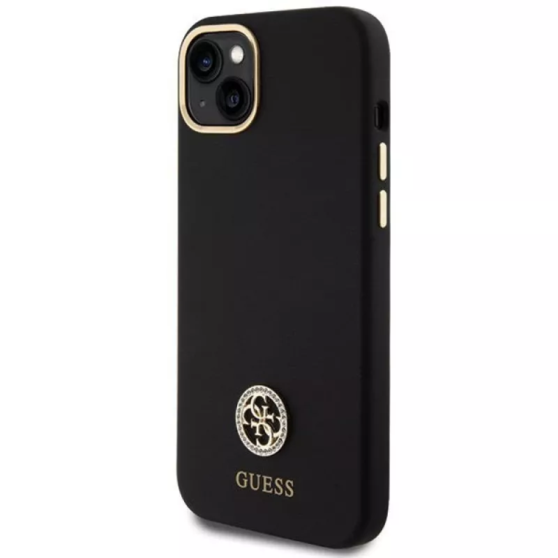 GUESS | GUHCP15M4DGPK | Capa traseira | Apple | iPhone 15 Plus/14 Plus | TPU, silicone, microfibra | Preto