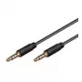 Cabo de ligação jack 3,5 mm Wentronic Goobay, preto, 0,5 m – ficha jack 3,5 mm (4 polos, estéreo) > ficha jack 3,5 mm (4 polos, estéreo) (63824)