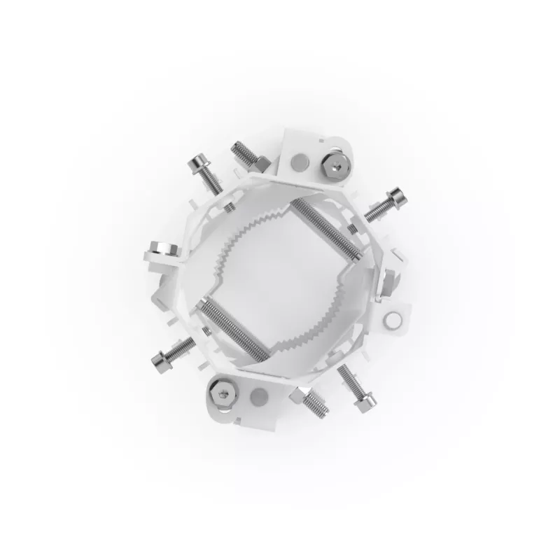 Ubiquiti UACC-Wave-AP-Micro-Mount suporte de montagem em poste para 4 Wave AP Micro, aço inoxidável, poste de 25–76 mm, branco