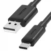 Cabo UNITEK USB USB-A — USB-C 50CM, Y-C481BK PRETO