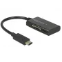 Delock USB 3.1 Gen 1 Leitor de cartões ficha USB Type-C 4 slots - Leitor de cartões - All-in-One (MMC, SD, miniSD, RS-MMC, TransFlash, MMCmobile, microSD, MMCmicro, SDHC, miniSDHC, microSDHC, SDXC, microSDXC, SDHC UHS-I, microSDHC UHS-I)