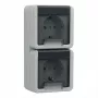 Tomada Schuko Gira 4780 30 — 250 V, 16 A, cinzento, caixa de plástico