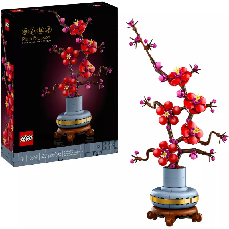 LEGO Icons conjunto de decoração de flores de ameixeira 10369, multicolor