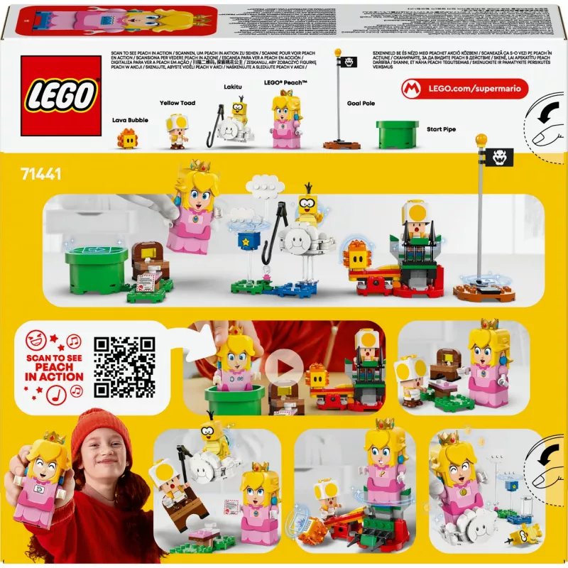 Brinquedo de construção LEGO 71441 Super Mario figura interativa LEGO Peach, compatível com o sistema LEGO