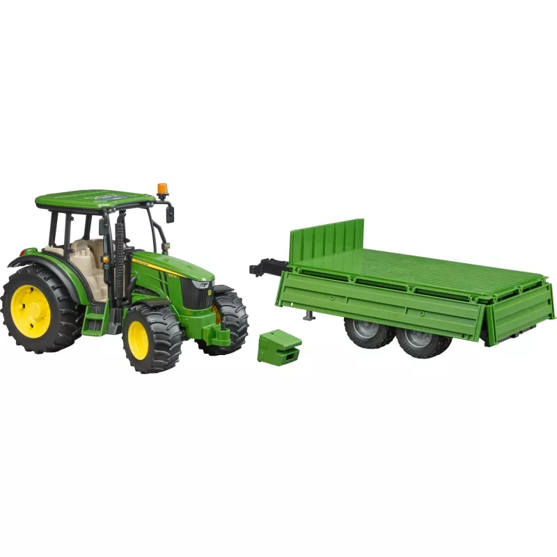 Modelo de trator BRUDER John Deere 5115 M com atrelado basculante