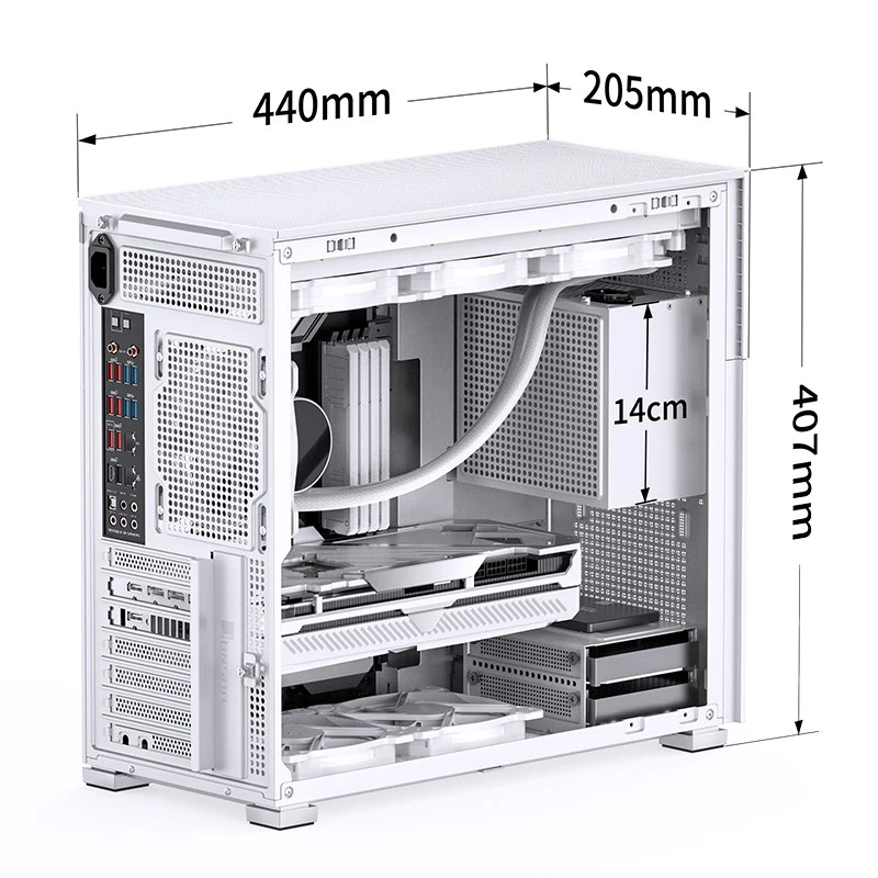 Caixa de PC Jonsbo D41 MESH Midi Tower Branco