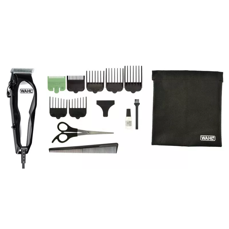 Máquina de cortar cabelo Wahl 20107.0460 Baldfader — aparador com fio AC, 6 níveis de comprimento, 1–13 mm, largura da lâmina 45 mm, preto/cromado