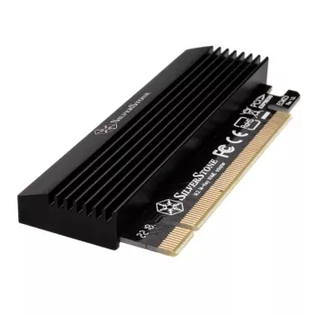 Adaptador M.2 PCIe x4 com dissipador SILVERSTONE SST-ECM23 — M.2 NVMe para PCIe x4 (com refrigeração ativa)