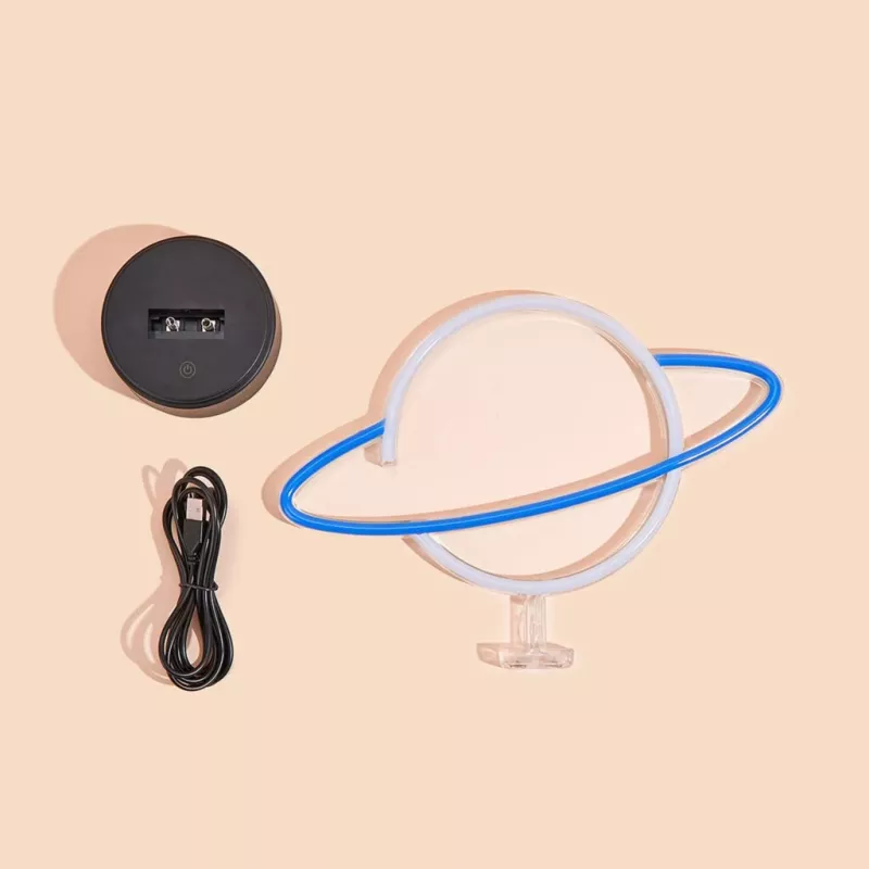 Lâmpada LED decorativa Manta SNL38BLT Style Neon Lights planeta