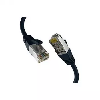 EFB-Elektronik CAT8.1 preto 0,50m Cabo de patch RJ45 S/FTP PIMF LSZH 2000MHz 40GB cabo de rede Fabricante: EFB Elektronik (EC020200300)