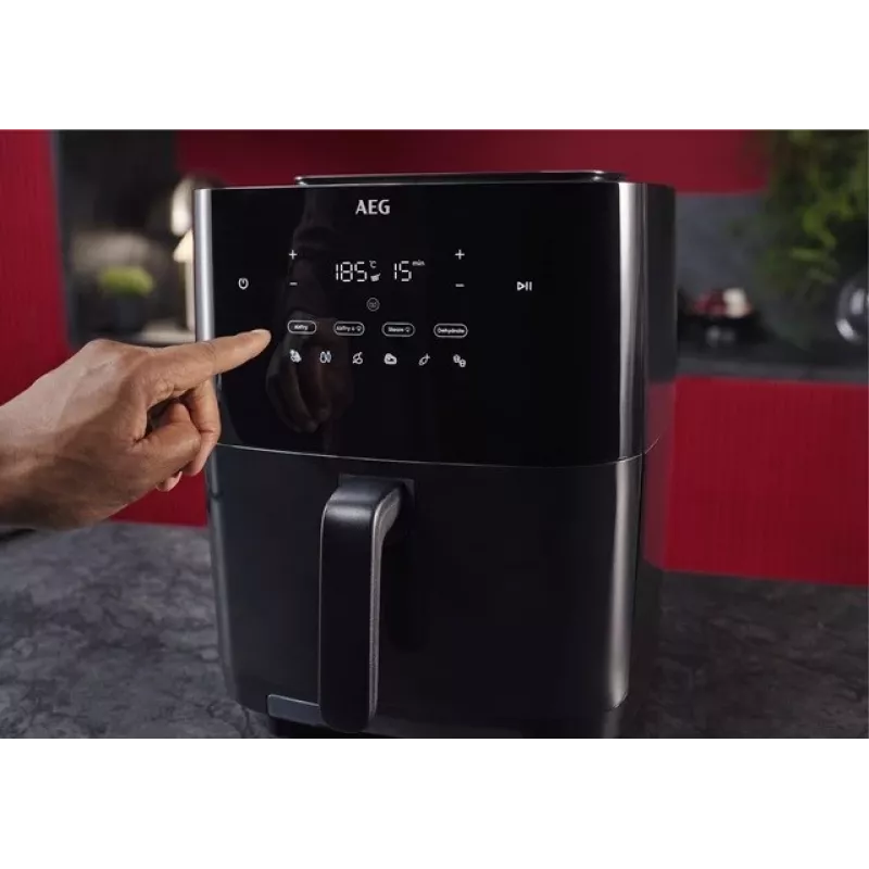 Fritadeira de ar quente AEG AAF7SB – 6,9 L, 1700 W, controlo digital por toque, preto