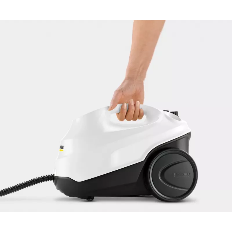 Limpa-vapor Kärcher SC 3 EasyFix Plus — depósito de água de 1 L, 1900 W, pressão de vapor 3,5 bar, branco