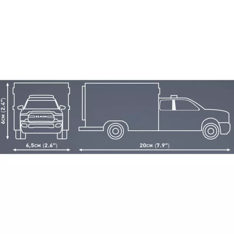 Brinquedo de construção Cobi RAM 3500 Ambulance modelo 24609 conjunto de blocos