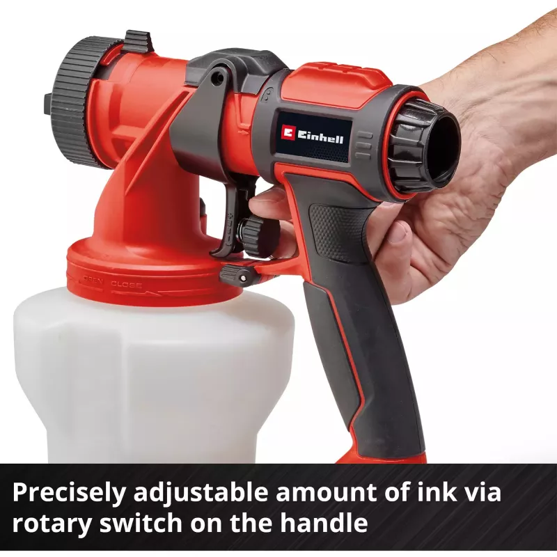 Power X-Change sistema de pulverização de tinta a bateria TE-SY 18/90 Li-Solo, 18 volts, pistola de pulverização vermelho/preto, sem bateria e carregador