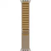 Bracelete Apple 49 mm Tan Alpine Loop pequeno acabamento em titânio natural