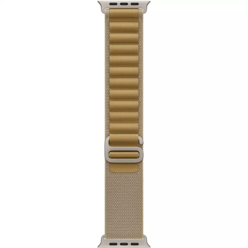 Bracelete Apple 49 mm Tan Alpine Loop pequeno acabamento em titânio natural