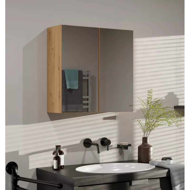 Top E Shop POLA 2DL ARTISAN armário de arrumação para casa de banho, carvalho