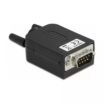Conector de fios DeLOCK 66232 Sub-D 9 barra de terminais de 10 polos preto