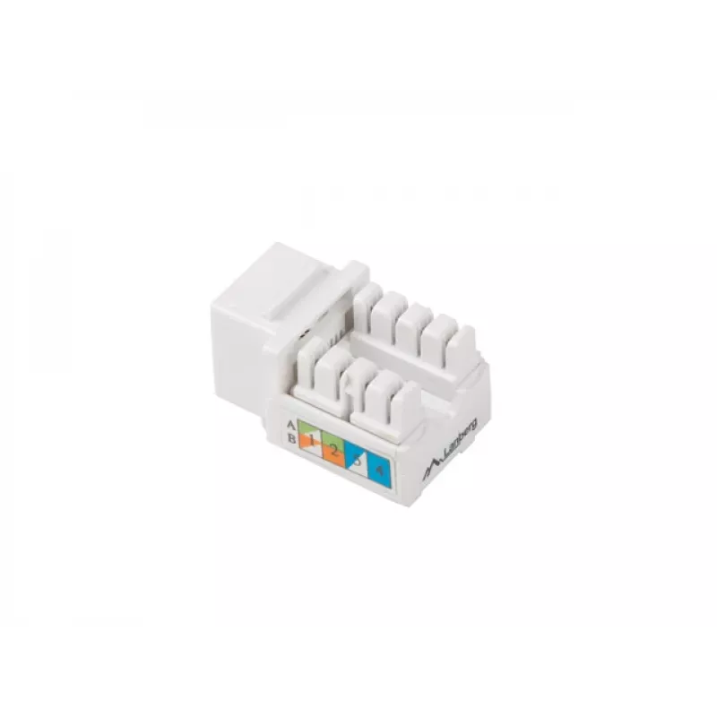 Módulo Keystone Lanberg KSU5-1090 angular branco RJ-45