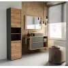 Armário alto para casa de banho top e shop S40 ANTHRACIT/ARTISAN, autónomo, 400×300×1700 mm, 6 prateleiras, 2 portas
