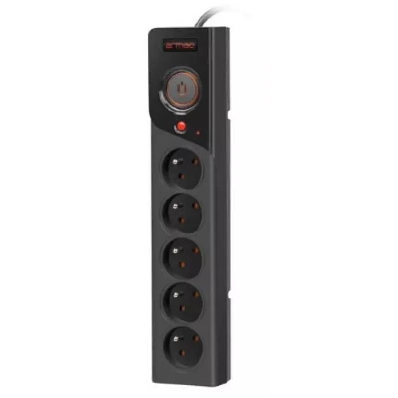 Régua de tomadas Armac Z5 Preto 5 tomadas AC 250 V 5 m