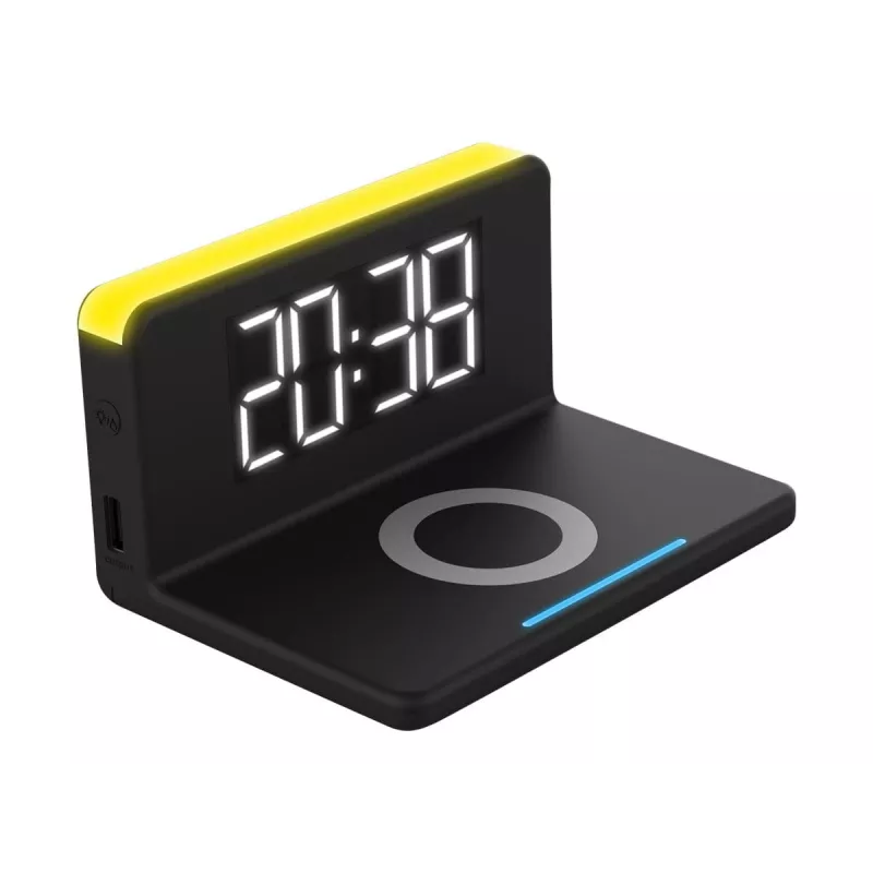 Despertador digital Terratec ChargeAir preto amarelo 286141