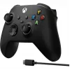 Comando sem fios Microsoft Xbox + cabo USB-C preto gamepad analógico / digital PC, Xbox One, Xbox One S, Xbox One X, Xbox Series S, Xbox Series X