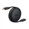 Baseus Free2Pull Mini Cabo USB-C para USB-C, 60 W, 1 m, (preto)