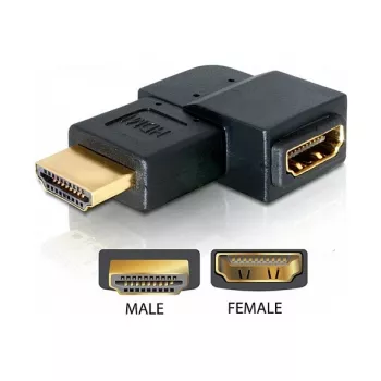 Adaptador HDMI macho para fêmea 90° para a esquerda DeLOCK 65077