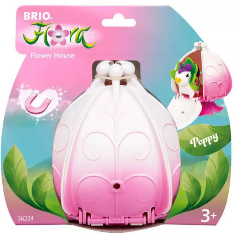 Casa de brincar BRIO Poppy Flower House verde rosa roxo branco 36224