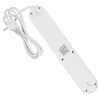 Extensão elétrica MACLEAN MCE395 W — 5 tomadas, 3× USB A, 110–240 V AC, 2,1 A USB, máx. 2500 W, branco, cabo de 1,5 m